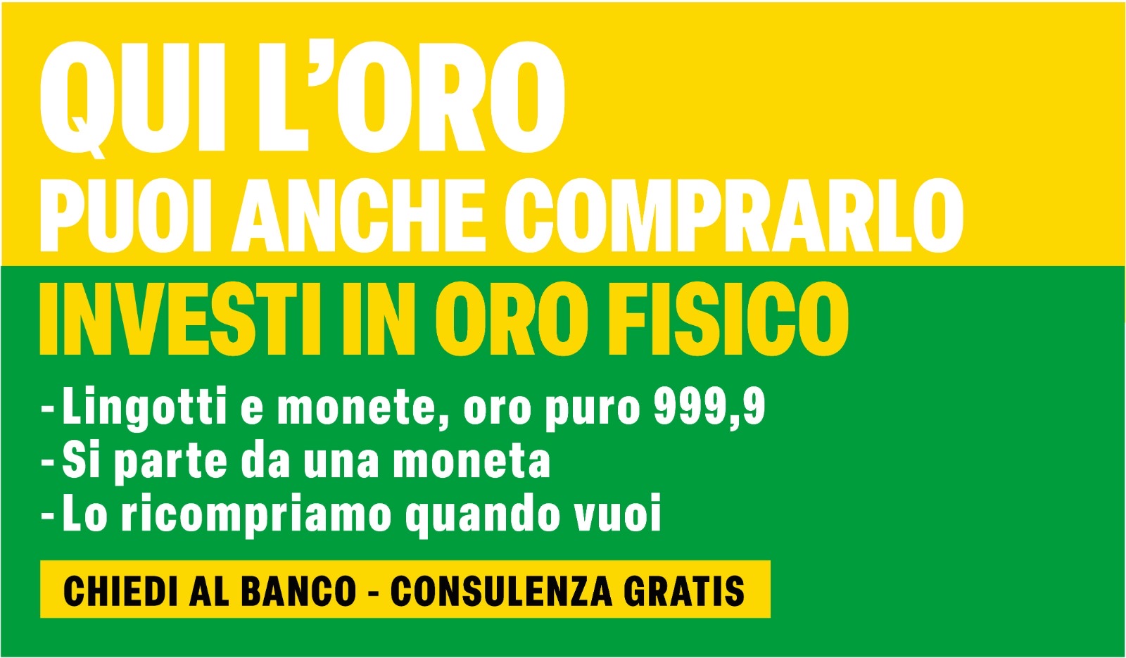 Pannello oro da investimento: qui l&rsquo;oro puoi anche comprarlo, investi in oro fisico