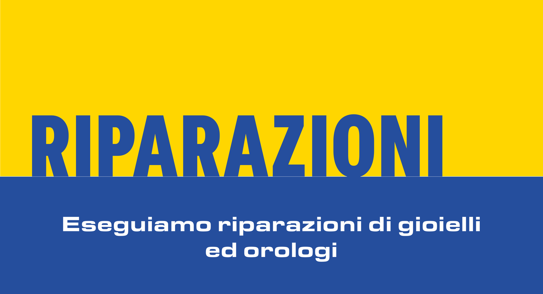 Pannello Riparazioni di gioielli e orologi